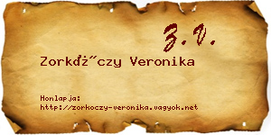 Zorkóczy Veronika névjegykártya