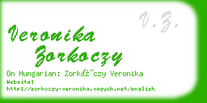 veronika zorkoczy business card